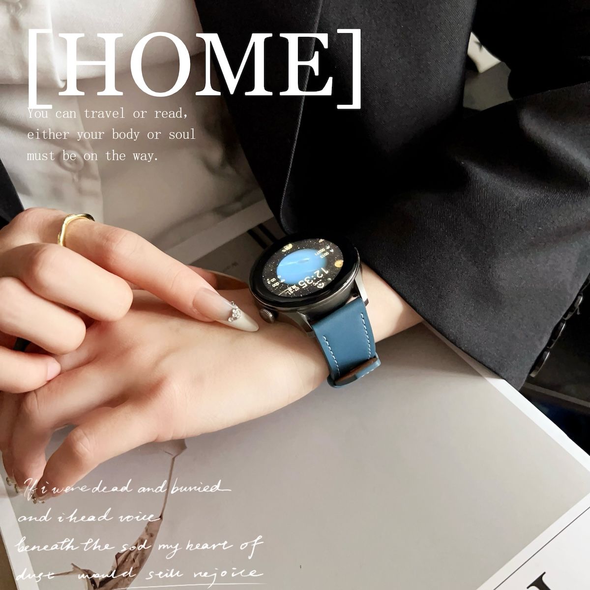 适用vivo watch5手表表带适用123代GT新款真皮按键快拆款iQOO男女