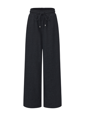 PINZ HOW原创设计仿牛仔蜡洗棉+索罗娜超软轻暖垂顺挺括长款卫裤