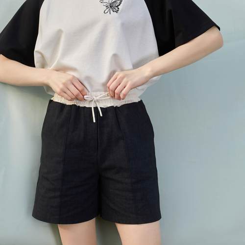 PINZ HOW 拼色宽松休闲卫裤