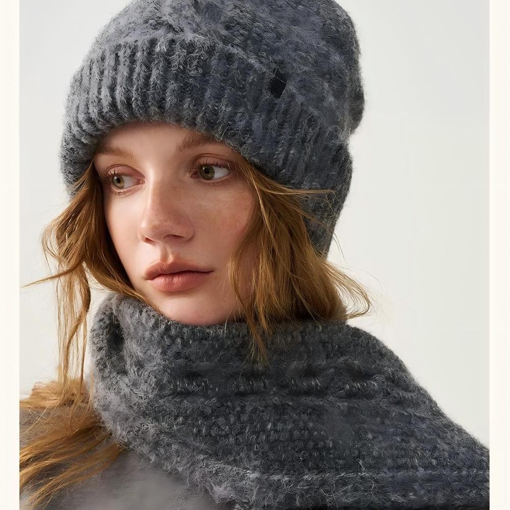 PINZHOW绵羊毛加厚保暖翻边帽