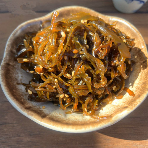 大连海宝佃煮海带丝开袋即食香辣裙带菜咸菜泡椒梗段昆布豆下饭菜