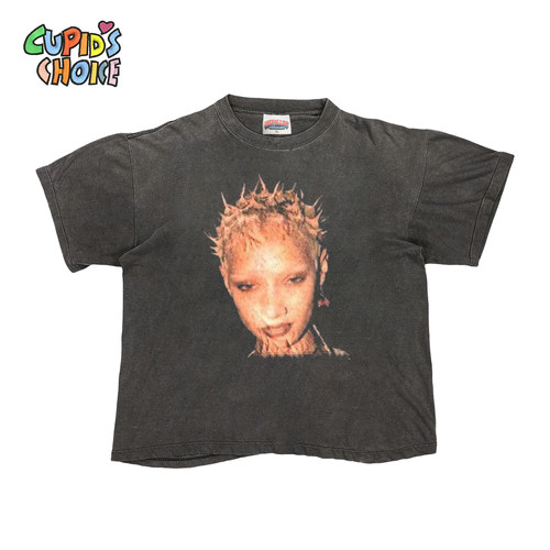 Ronaldo美式小领口复古水洗T恤