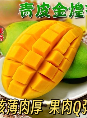 当季新鲜高山老树青皮金煌芒果大芒果香甜可口