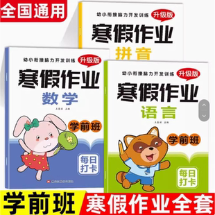 幼小衔接教材全套一日一练幼儿园学前班练习册全套学前班寒假作业拼音数学语文全套练习册幼升小一年级每日一练思维训练练习本题