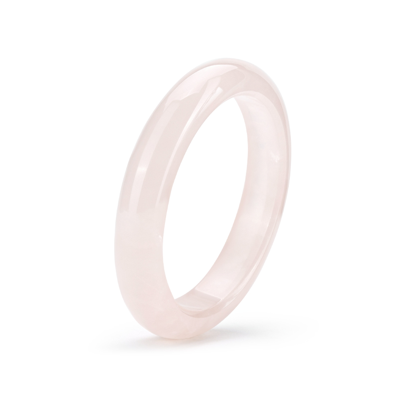 周大生粉水晶手镯女款玉石冰透