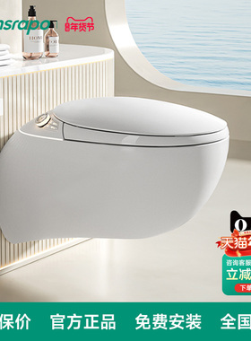 hansrapo 德国汉斯朗普壁挂智能马桶水箱无需预埋带加宽银离子