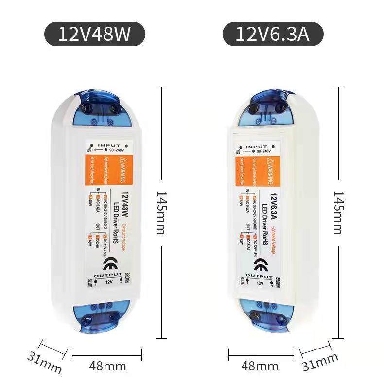 LED开关电源DC12V18W48W72W100W变压器恒流输入90-240V驱动电源