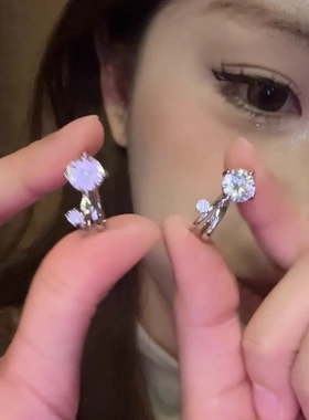 【下单立减50】铜合金合成锆石耳饰小灯泡闪锆耳骨夹无耳洞耳夹WB