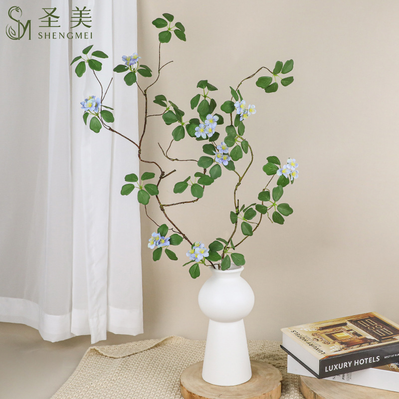 新中式禅意莲叶藤条花艺摆件