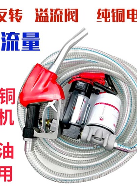 电动柴油抽油泵12V24V22x0伏加油泵自吸泵大功率计量加油机枪自动