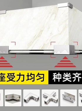瓷砖花盆固定卡扣种植箱花箱配件菜池磁砖固定Q夹铝合金卡槽瓷砖