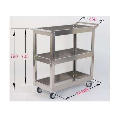 不锈钢工具车汽修维修手推车柜小多功能J零件五金移动修车箱架子