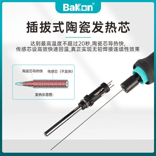 深圳白光数显恒温电烙铁焊台BK60/BK90可调温焊台O60W/90W高频焊
