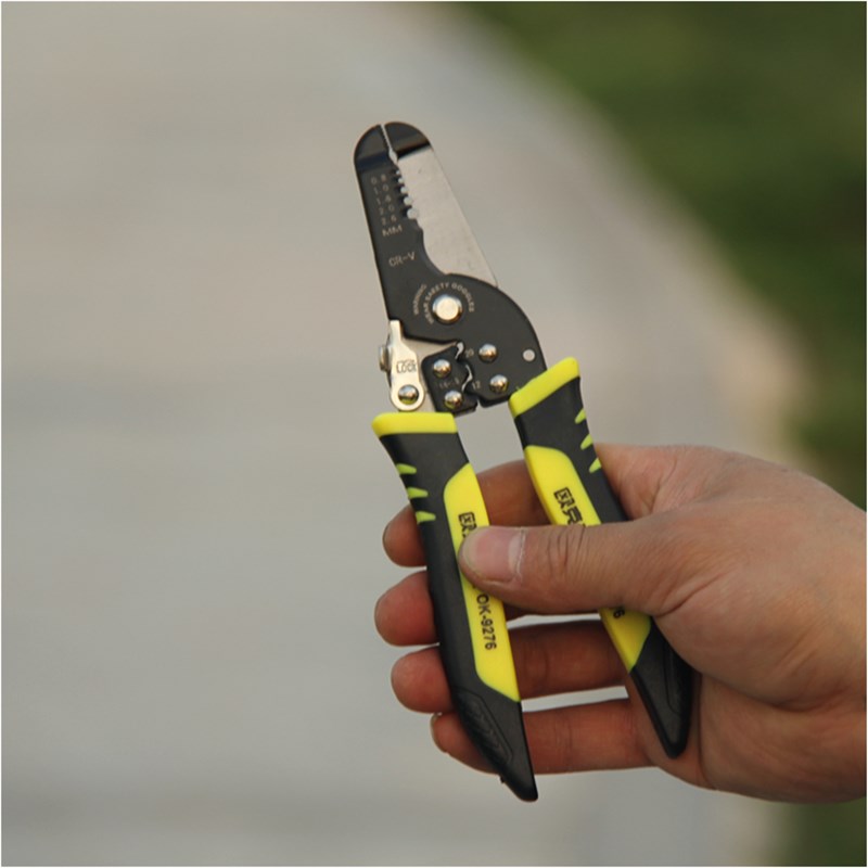 欧克多功能剥线钳k7寸压线钳电工拨线钳器电线压线剥皮工具钳子