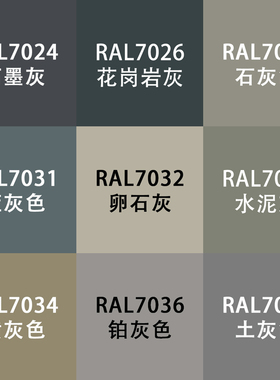 劳尔色RAL7035自动手p喷漆ral7024石墨7032卵石7037土灰设备金属