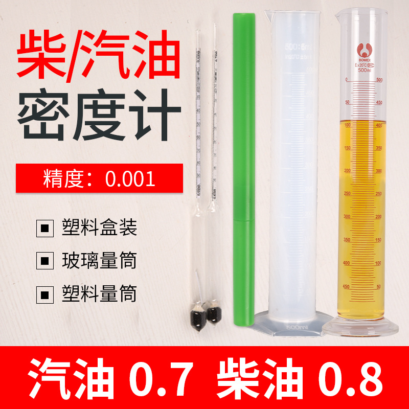 柴油密度计高精度测量石油密度计0.80-0J.90汽油密度计高精度测量