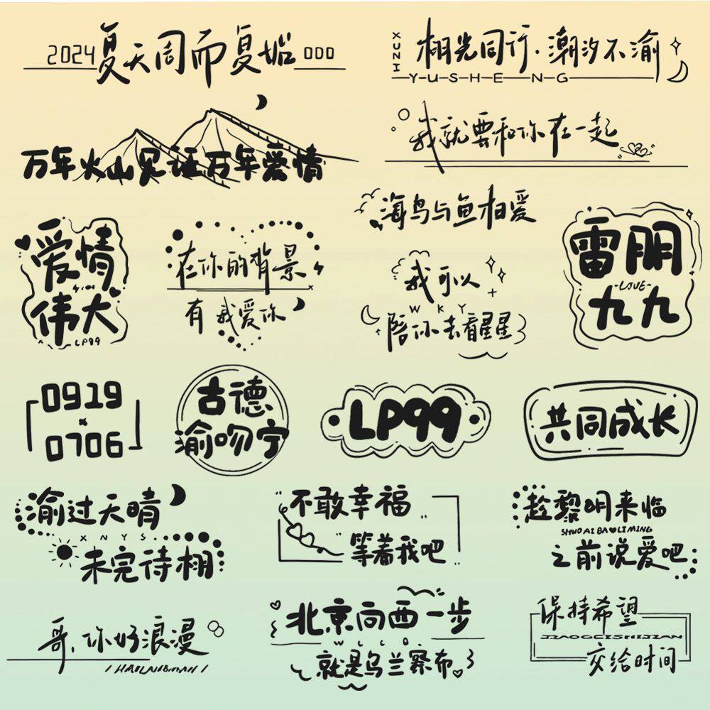 全球热恋】76贴雷朋经典语录3D透明水晶转印贴装饰手机电脑物料贴