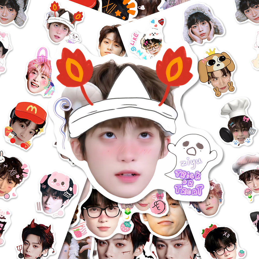 153贴梓渝涂鸦大头贴贴纸可爱表情包ins高颜值极速小鱼物料手账贴,文具电教/文化用品/商务用品,贴纸/立体贴纸,淘宝优惠券,粉丝福利购,淘宝优惠卷