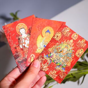 手绘唐卡】非物质文化遗产藏传文化手绘唐卡手绘手工高清LOMO卡