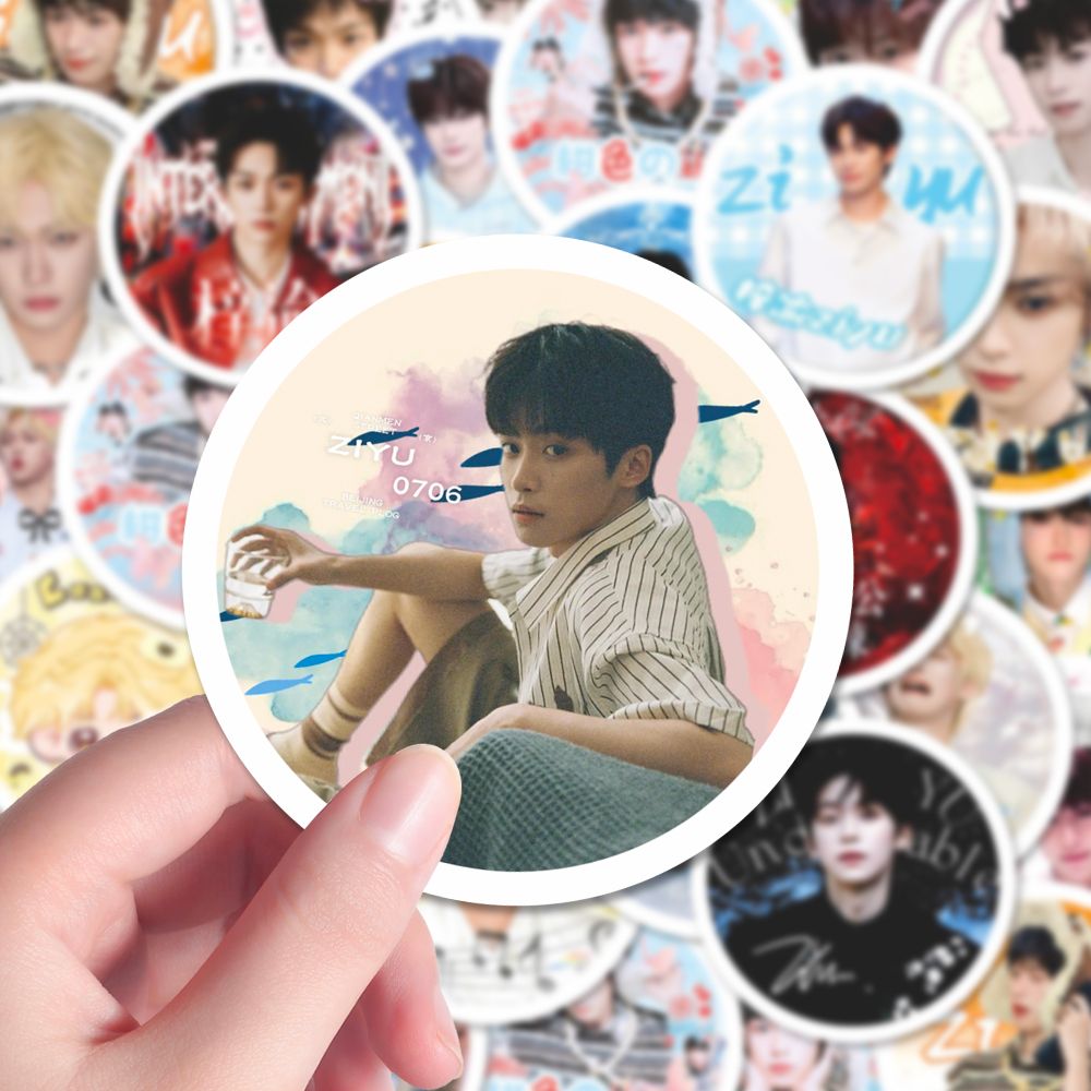 200张可爱梓渝吧唧贴纸帅气极速小鱼头像芋泥应援物料渝你专属diy