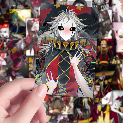 96张新款怪胎马戏团pierrot壁纸贴纸二次元高颜值小p周边绘画diy