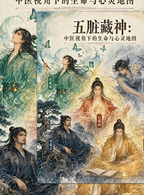 五脏藏神图鉴黄帝内经中医养生小知识五色补五脏精神内耗科普贴纸