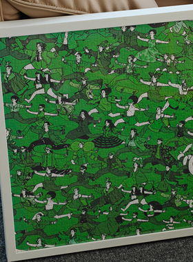 年货好物正版 现代极简风格 环保PS材质单面拼图框 50x70白色主题