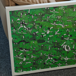 年货好物正版 现代极简风格 环保PS材质单面拼图框 50x70白色主题