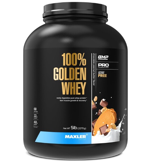 Maxler黄金乳清蛋白粉 花生巧克力5磅美国原装进口