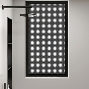 锦阁新衣窗户防窥膜浴室化妆室门窗玻璃贴纸磨砂透光不透人彷藤编