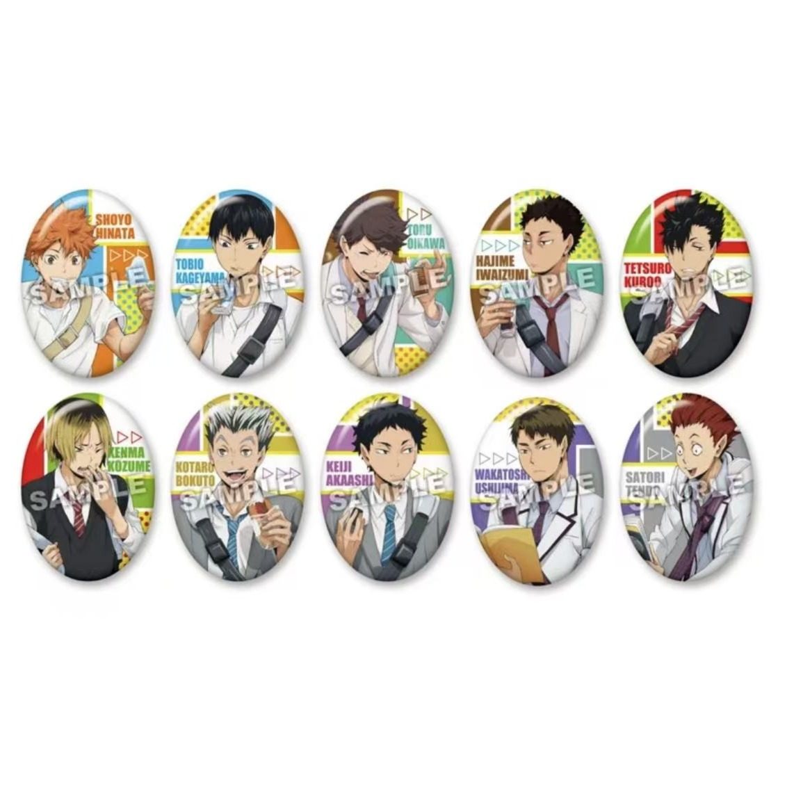 【次研屋现货】TTA 排球少年 下校 椭圆形吧唧徽章 角色周边