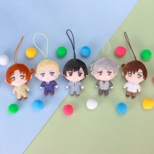 [预售]黑塔利亚棉花娃娃挂件扭蛋 Fukuya费里本田菊路德维希