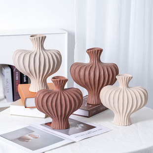 L? hoa trang trí 花瓶摆件客厅桌面高级感插花