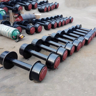 600轨距矿车轮对平板翻斗车空心实心窑车轮煤矿加厚轨道轮