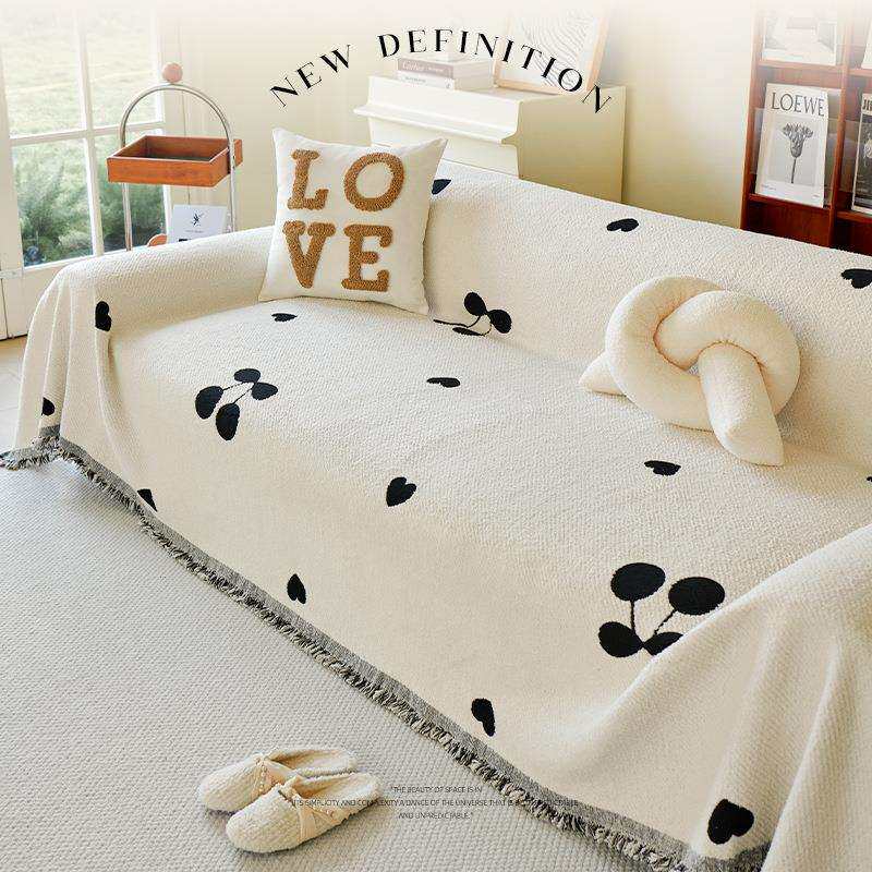 沙发盖布全盖沙发巾2026新款直排三人位毯子坐垫套半边绒轻奢