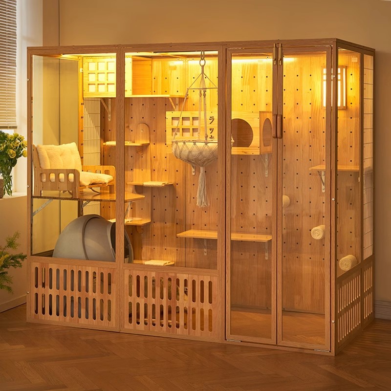 猫别墅家用室内猫笼子猫咪爬架一体超大自由空间猫舍猫柜猫窝猫屋