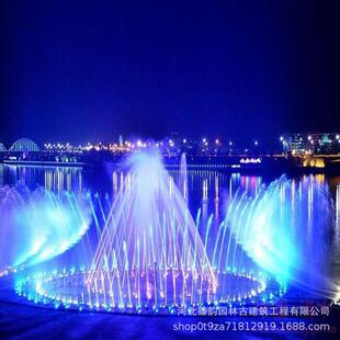 程控音乐喷泉人工湖大型河道喷泉一维摇摆旅游景区灯光秀设备
