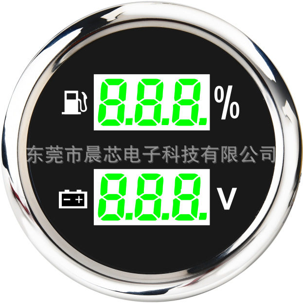 通用52mm数显油位电压水温表