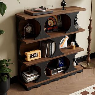 2026复古古风简约书架哈迪组合书柜展示小户型展示柜玄关客厅落地