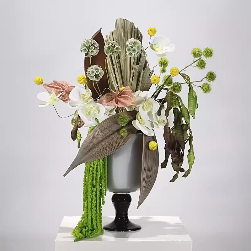 欧式轻奢仿真花玻璃几何花艺样板间售楼处洽谈桌酒店餐厅软装摆件,鲜花速递/花卉仿真/绿植园艺,其它园艺用品,淘宝优惠券,粉丝福利购,淘宝优惠卷