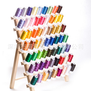 电脑绣花机专用绣线彩色冰丝绣花线 Simthread 63色/套borther色