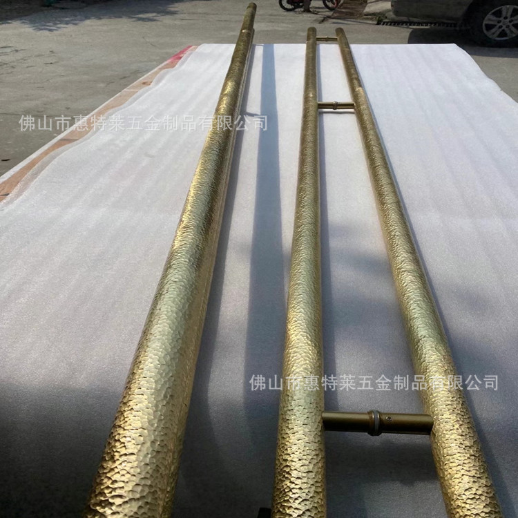 新中式仿古大门拉手门把手酒店玻璃不锈钢古铜包厢双开门拉手手柄