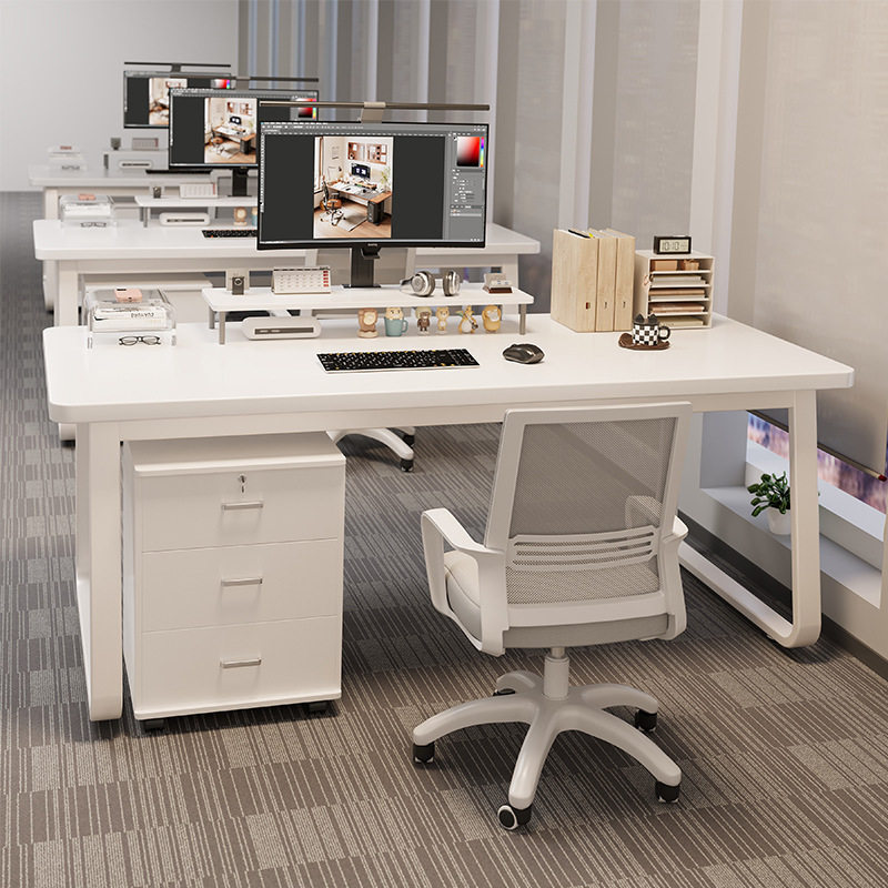 办公桌简约现代办公室桌职员桌椅组合简易员工位家用书桌电脑桌子