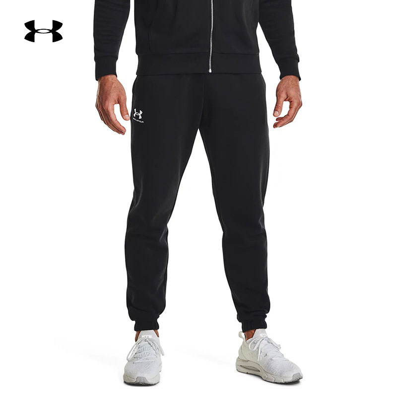 UA安德玛针织长裤Essential男子抓绒慢跑训练运动长裤1373882-001