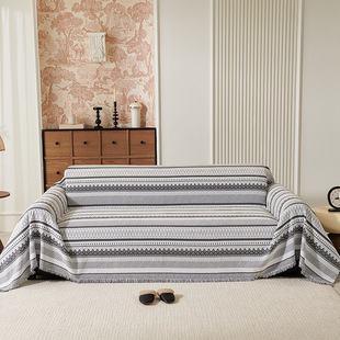 简约风格沙发巾雪尼尔沙发盖布四季通用沙发垫子防滑贴盖毯套罩