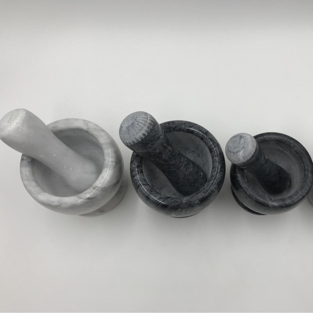 浩晟天然大理石厨房香料研磨捣碎石臼蒜泥手动捣蒜器蒜泥器砸蒜