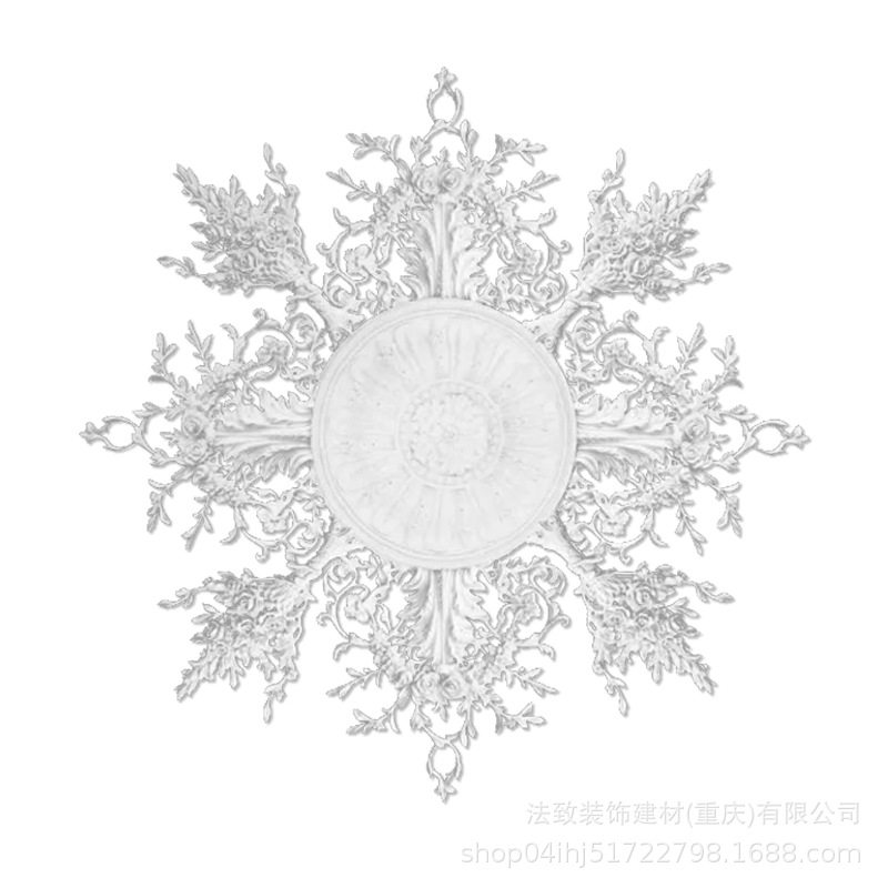 法式PU仿石膏圆形吊顶灯盘