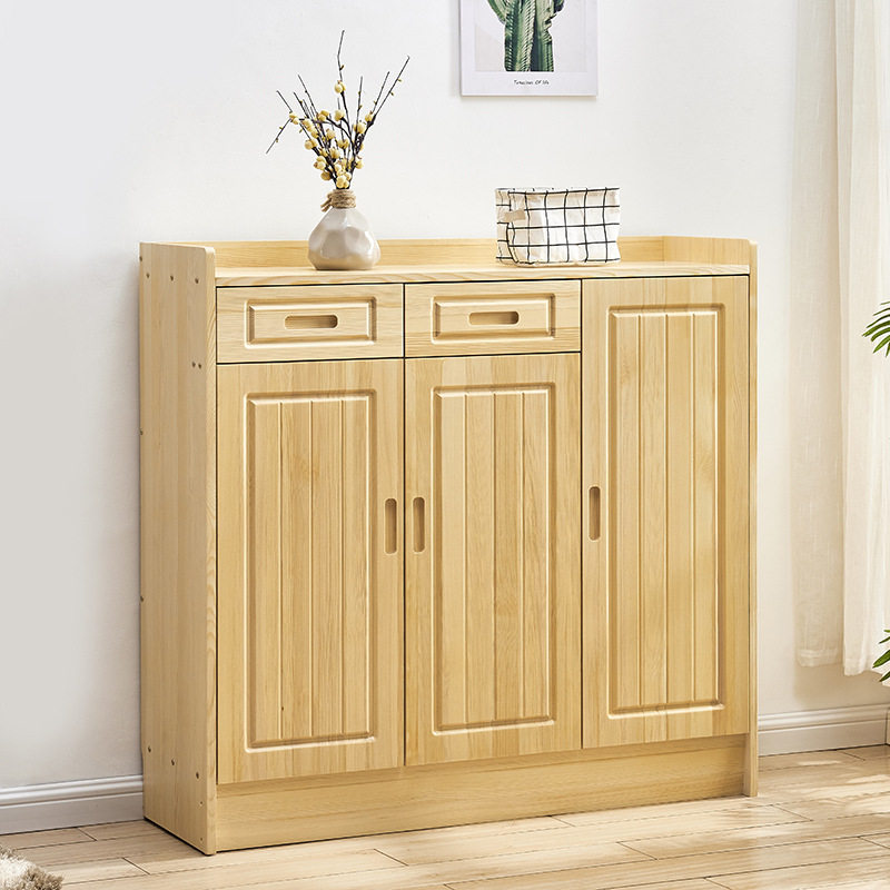 实木松木鞋柜透气多层大容量门口玄关柜家用进门门厅带抽屉储物柜