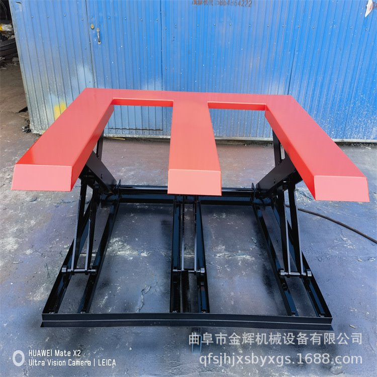 河北免地坑E型上料平台 液压升降平台 家具厂自动上下料升降机
