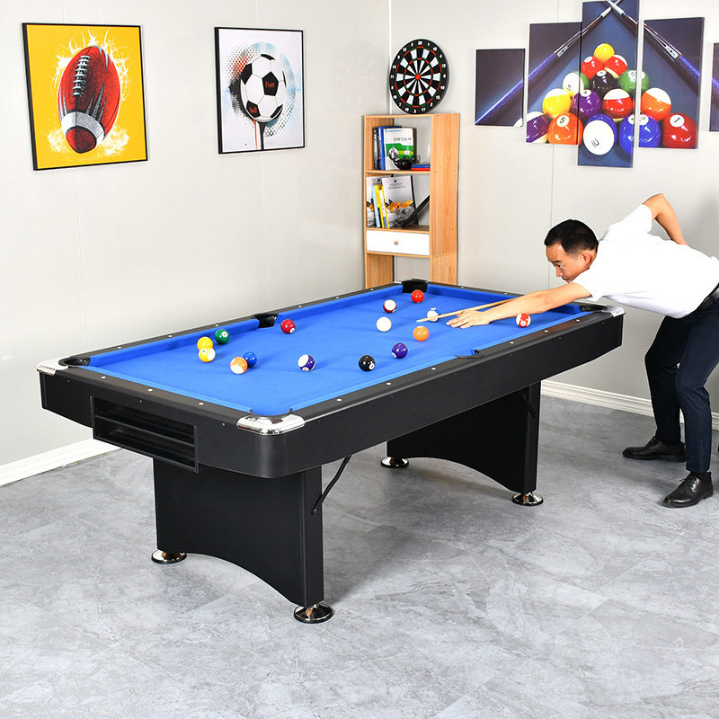 包邮 快速安装新款7尺折叠台球桌 成人室内家用型桌球台2合1 Pool